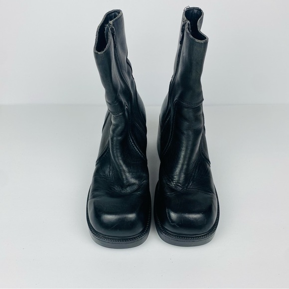 Steve Madden Vintage 90's Hott Leather Chunky Platform Ankle Boots - Picture 2 of 11